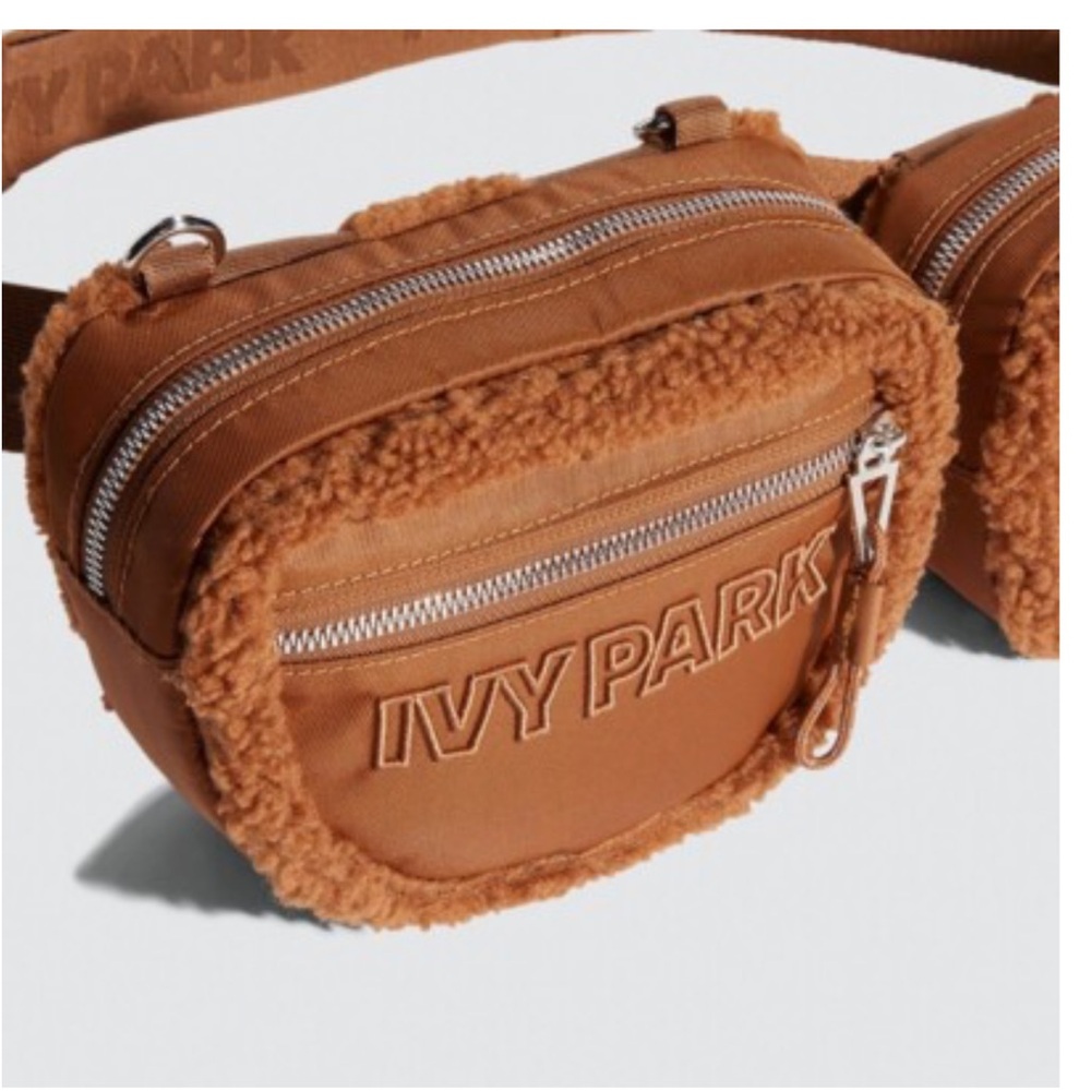 Adidas IVY PARK Tan Sherpa Belt Bag *never used*